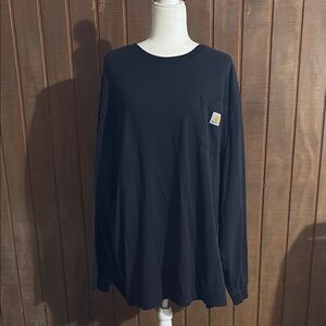 Carhartt Black Long Sleeve Shirt with Yellow Logo